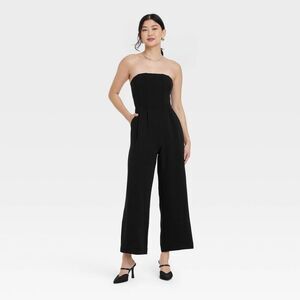 a new day Black Strapless Jumpsuit